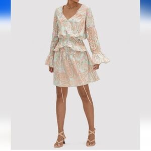 Women's Dress. Size XL. Mint Green and Tan. Paisley Pattern Polyester. NWOT.